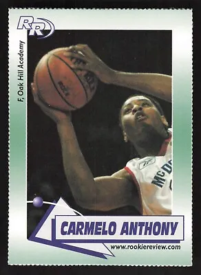 2002 Rookie Review Carmelo Anthony RC Peforated Edges #8 Oak Hill Academy • $19.08