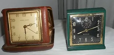 LOT 2 Vintage Clocks One Phinney Walker One Green Westclox Both As Is • $17.99