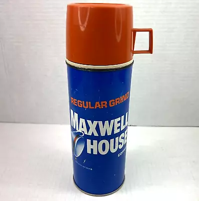 Vintage Maxwell House Coffee Advertising Thermos Vacuum Bottle 1970 General Food • $24.99