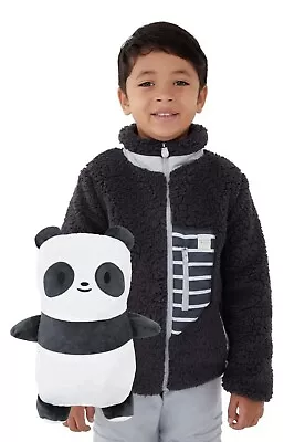 Cubcoats Transforming 2 In 1 Unisex 2-in-1 Stuffed Animal Fleece Jacket Gray • $44.99