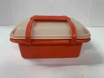 Tupperware Pack N Carry Lunch Box Container Set - 1254 Red Vintage • $10.99