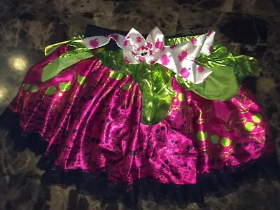 GIRLS MONSTER HIGH PINK & GREEN PETTI SKIRT TUTU COSTUME DRESS. One Size • $15