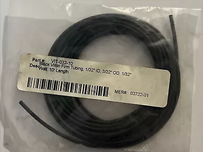 Black Viton 60 Durometer Firm Tubing 1/32” ID 1/32” Wall 3/32” OD 10 Feet Lenght • $20