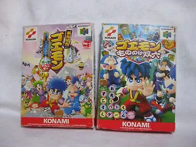 Lot 2 GANBARE GOEMON Dero Dero Dochu & Mononoke Sugoroku Nintendo 64 Japan N64 • $150.29