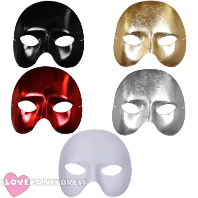 Phantom Half Face Masks Venetian Masquerade Ball Halloween Fancy Dress Mask • £5.39