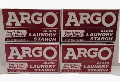 £77.90 • Buy Argo Gloss Laundry Starch 4 -  16 Oz  Boxes -  Retired - Hard To Find -Fast Ship