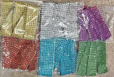 £1 • Buy Diamante Effect Crystal Trim Decoration Ribbon Mesh Rhinestone
