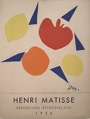 1956 Original Matisse Mini-Poster Exposition Rétrospective • $270