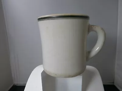 Antique Victor Coffee Mug White W/ Green Stripes Diner Restaurant Military • $12