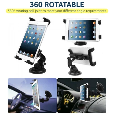 £9.37 • Buy Dashboard Tablet Mount Holder In Car 360 Rotation For 7 To 11'' IPad/Samsung Tab