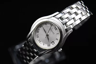 Gucci 5500L Quartz Vintage Black Dial Woman's Watch From JAPAN 【NEAR MINT】 W9 • $130