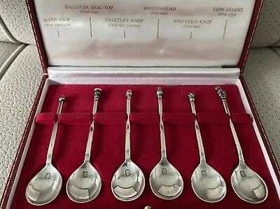 Collectable Rare Solid Sterling Silver 925 Spoon Set S J Rose & Son London Knops • $93.24