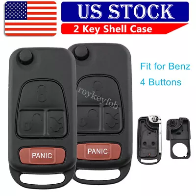 2 Key Smart Fob Shell Case For 1998 1999 2000 2001 2002 2003 Mercedes Benz ML320 • $12.98