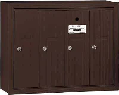 Vertical Mailbox 4 Doors Bronze Surface Mounted USPS Access • $541.93