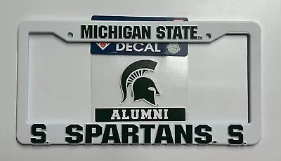 Michigan State Spartans License Plate Frame Fan Pack - Includes One Decal • $14.99