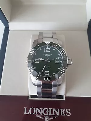 Longines HydroConquest L3.781.4.06.6 Automatic Green Dial Men's Watch • $655.47