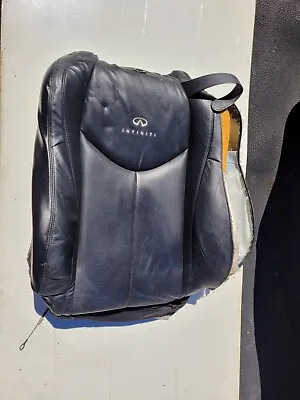 10-13 Infiniti G37 Convertible Left Front Seat Back 87670-JJ70A BLACK LEATHER • $99.95