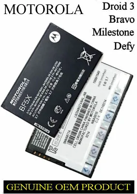 Battery Motorola Defy Mb525 Bravo Mb520 Milestone 3 Xt860 Droid 3 Xt862 Bf5x  • $18.04