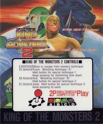 King Of The Monsters 2 Neo Geo Mini Arcade Marquee • $9.95