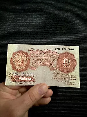 💯 10 Shilling Note Bank Of England/ 1950’s / GENUINE. Excellent Condition. • £13.99