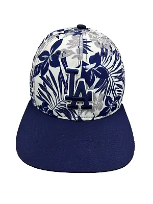 LA Dodgers New Era Hat Tropical Print Blue Baseball Cap • $11.99