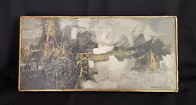 Original JOSE SAMANO TORRES~Mexican Modernist Signed Abstract Oil Painting 1968 • $175