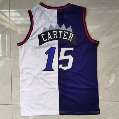 Purple White Throwback Men #15 Vince Carter Basketball Jersey All Stitched • $22.99