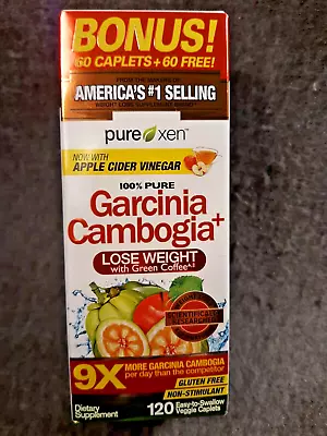 $11.95 • Buy Pure Xen Garcinia Cambogia Apple Cider Vinegar Green Coffee 120 Caplets 5/2024