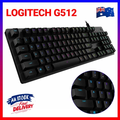 $119.99 • Buy Logitech G512 Carbon Lightsync RGB Mechanincal Gaming Keyboard Tactile Brown