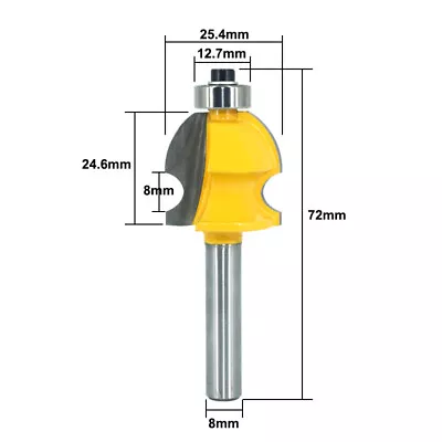 Architectural Molding Corner Rounding Edge-forming Router Bit 8mm Shank • $14.65