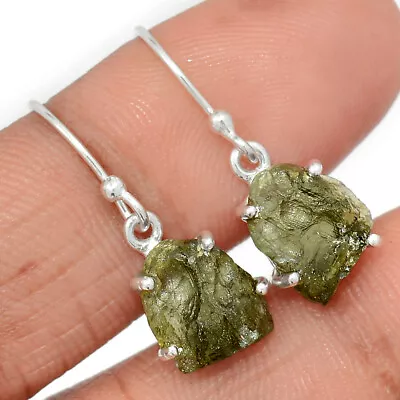 Natural Genuine Czech Moldavite 925 Sterling Silver Pendant Jewelry CE26339 • $23.99