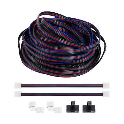 32.8ft RGB Extension Wire Cable Cord Kit For 4 Pins LED Tape Lights • $8.99