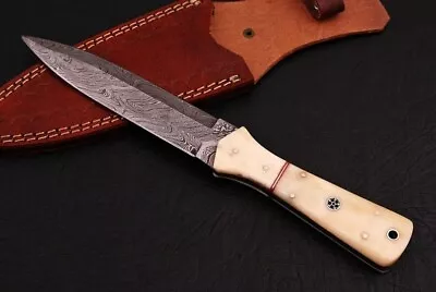 $31.50 • Buy Double-Edged V42 Military Damascus Steel Dagger Boot Knife Survival Camping X-