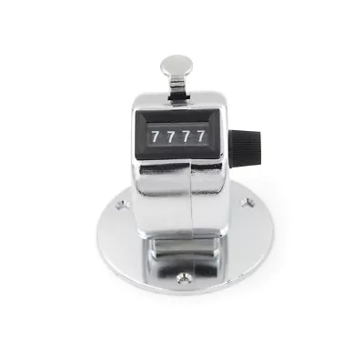 4 Digit Manual Hand Tally Mechanical Palm Click Counter Round ._-_ • $7.54