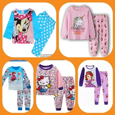 NEW Disney Cartoon Girls Long Sleeve 2-Piece Set Pajama • $16.99
