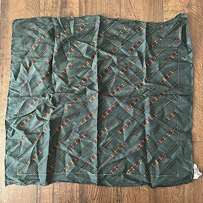 Vintage GUCCI Green Chain 100% Silk Scarf Hand Rolled Italy • $69.99