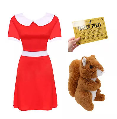 Ladies Spoilt Girl Costume Chocolate Factory Golden Ticket Book Day Character • £13.99