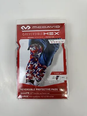 McDavid HEX6446PR REVERSIBLE PROTECTIVE PADS/PAIR USA CAMO WHITE SZ LARGE • $24.90