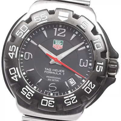 TAG HEUER Formula 1 WAC1110 Date Black Dial Quartz Men's Watch_804945 • $482.89