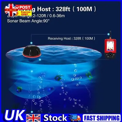 Portable Wireless Sonar Sensor Fish Finder Depth Locator Echo Sounder Fishfinder • £61.59