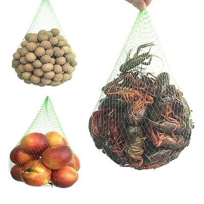100 Pcs Mesh Storage Bags Fruit Vegetable Storage Produce Bags Seafood Boil Bags • $19.61