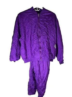 Vintage Rare Everlast Tracksuit Boxing Women's Size L Purple Jacket Pants Set • $87.17