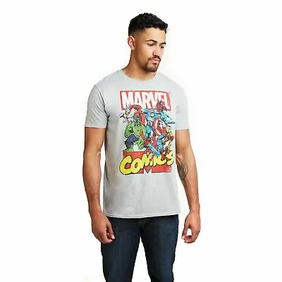Official Marvel Mens Call Out Mens T-shirt Grey  S - XXL • £13.99