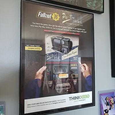 FRAMED Fallout 76 Pip-Boy Kit Ad Video Game Wall Art • $49.40