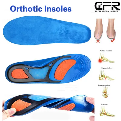 Orthotic Shoe Insoles Inserts Flat Feet High Arch Support Gel Plantar Fasciitis • $12.99