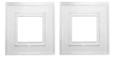 2 X Single Light Switch White Finger Plate Back Surround - New • £3.99