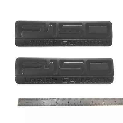 2pack OEM 5.4 Triton F150 Lariat  Fender Emblems Badges PAIR For F150 Black • $31.98