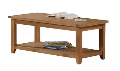 Coffee Table Centre Rectangular Tea Desk Stirling Range Solid Oak/Oak Veneer • £244.99