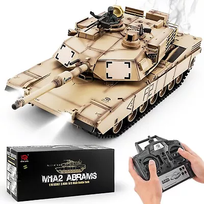 RC Tanks US M1A2 Abrams Army Tank HengLong 1: 16 2.4ghz M1A2 Abrams Main Bat... • $488.29