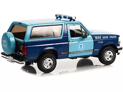 1996 Ford Bronco XLT Blue Light Blue Massachusetts State Police Artisan Collecti • $85.27